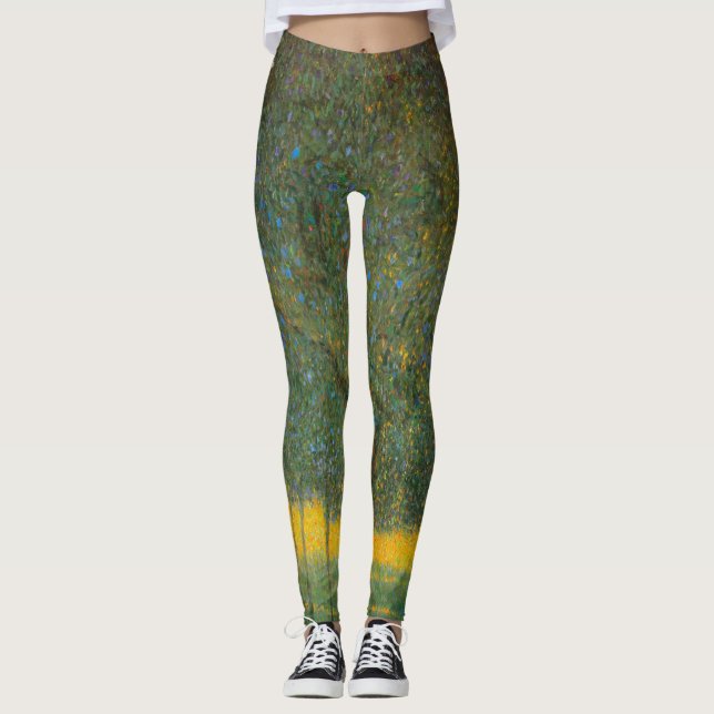 Leggings Fruits de Gustav Klimt, Art Nouveau Vintage (Devant)