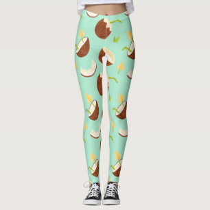 Leggings Fruits d'été tropicaux Coco Motif mignonne été