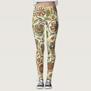 Leggings Fruits et fleurs de broderie