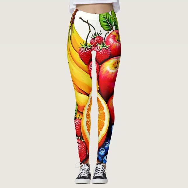 Leggings Fruits frais vibreux, délice design (Devant)