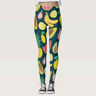 Leggings Fruits tropicaux Vintage Motif Bliss