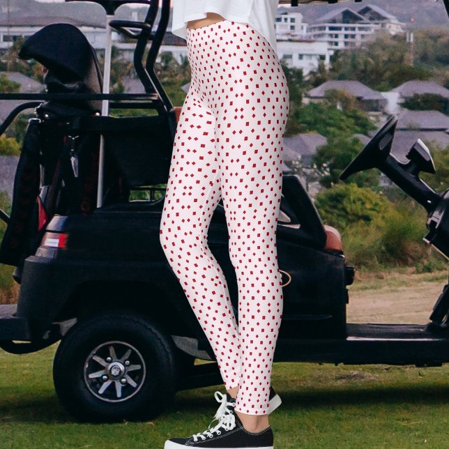 Leggings Fuchsia Rouge Carmin Points Motif  (Créateur téléchargé)