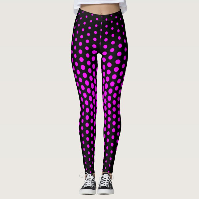 Leggings Fuchsia Techno Dot Motif (Devant)