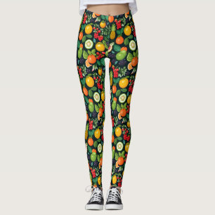 Leggings Fun coloré motif de fruits