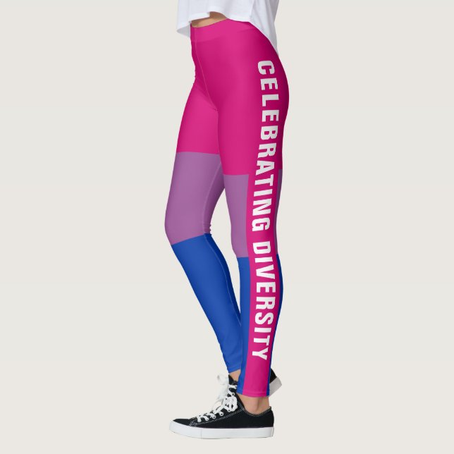 Leggings Fun Colorful Unique LGBTQ Bisexual Pride Texte du  (Gauche)