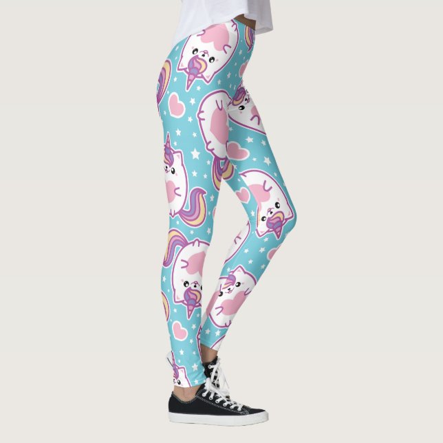 Leggings Fun Cute Chubby Kitschy Unicorn Kitty (Droite)