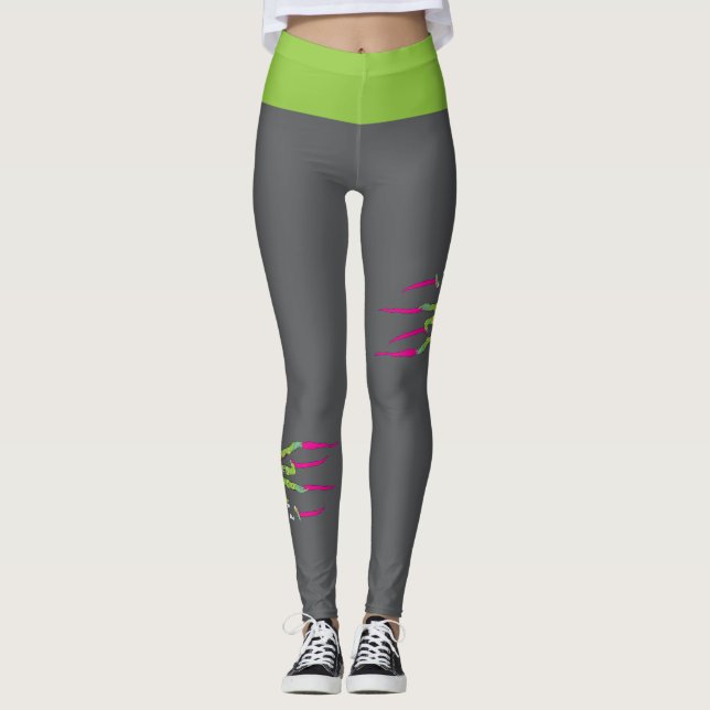 Leggings Fun Funky Bloody Zombie A Éliminé L'Attaque Zombie (Devant)