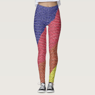 Leggings Fun Rainbow Bricks Motif coloré