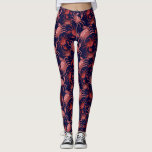 Leggings Fundy Crabe Rouge, Crawfish Océan nautique<br><div class="desc">Reposez-vous dans ces leggings super amusants avec un motif de crabe rouge. Idéal pour des vacances à la plage,  faire bouillir du crabe ou du homard,  faire de l'exercice à la salle de sport et des vêtements côtiers quotidiens.</div>