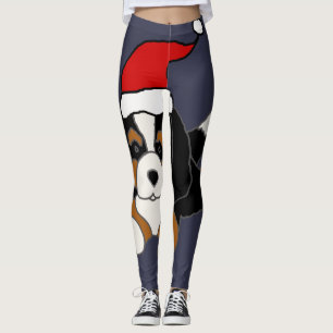 Leggings Funky Bernese Mountain Dog Chiot Chiot Noël