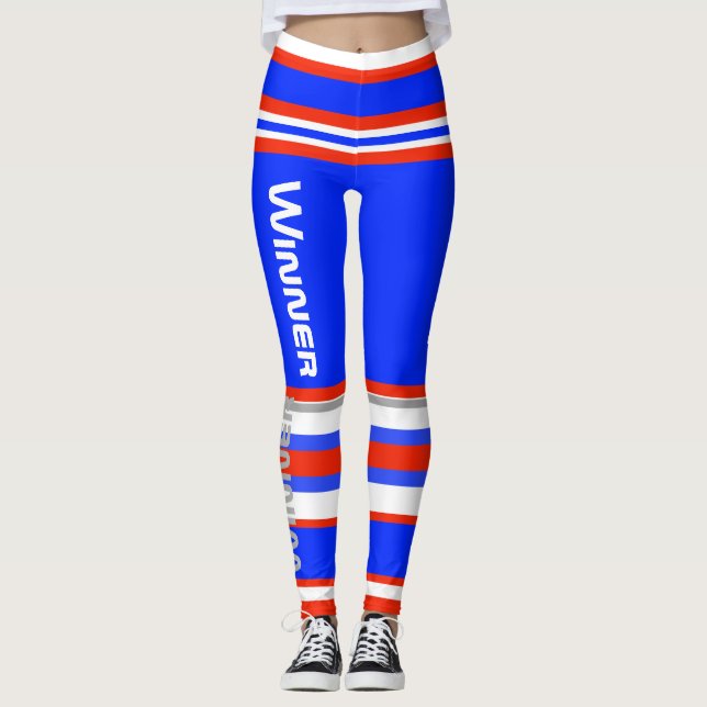 Leggings Funky Rayures Lignes Gagnant Puissance (Devant)