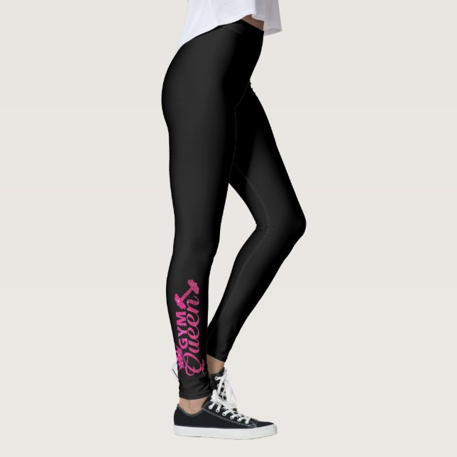 Leggings Funky rose faux parties scintillant salle de gym t (Droite)