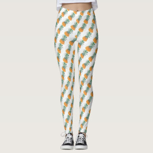 Leggings Funky Vert Pâle Jaune Délicieux Ananas