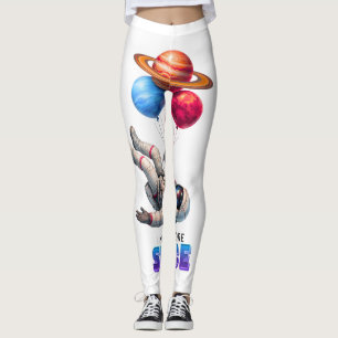 Leggings Funny Astronaut Planet Balloons - J'ai Besoin de P