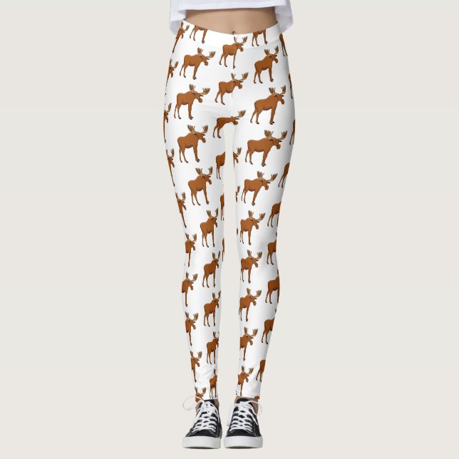 Leggings Funny moose (Devant)