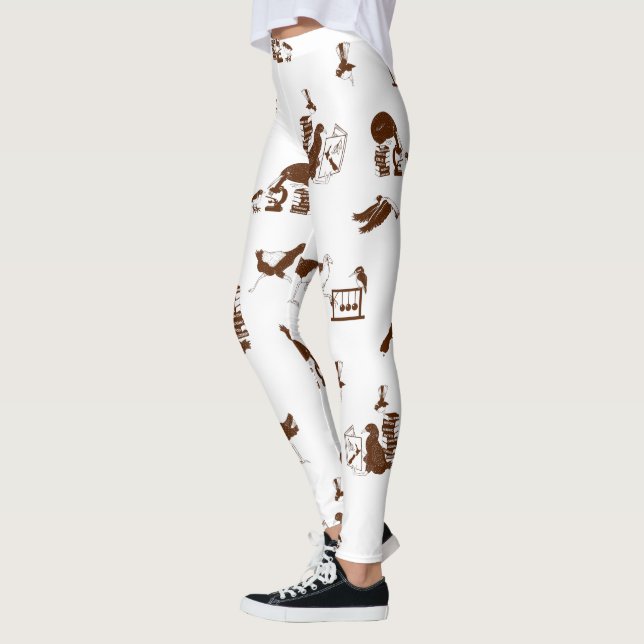 Leggings Funny NZ oiseaux motif scientifique (Gauche)