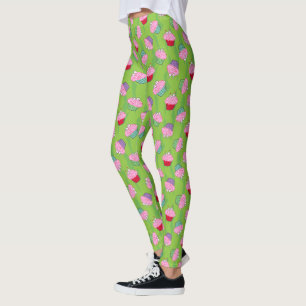 Leggings Funny Zombie Cerveaux Motif Cupcake