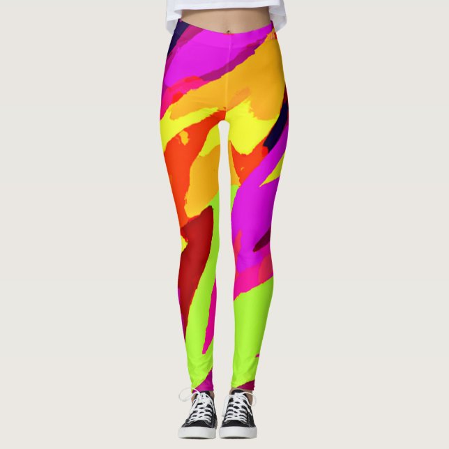 Leggings Fusion d'art chromatique (Devant)