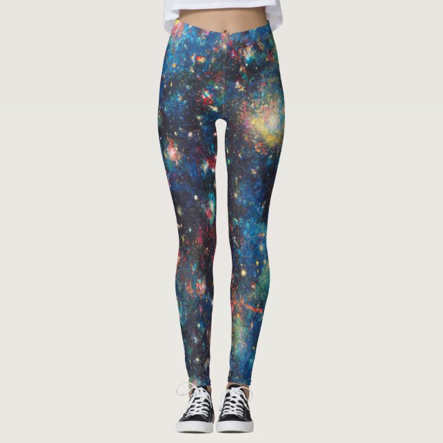 Leggings Galaxie Inspiré Céleste Univers De Frottement Cosm (Devant)