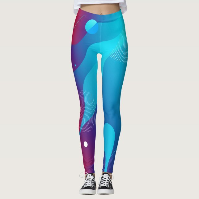 Leggings Galaxie liquide colorée (Devant)
