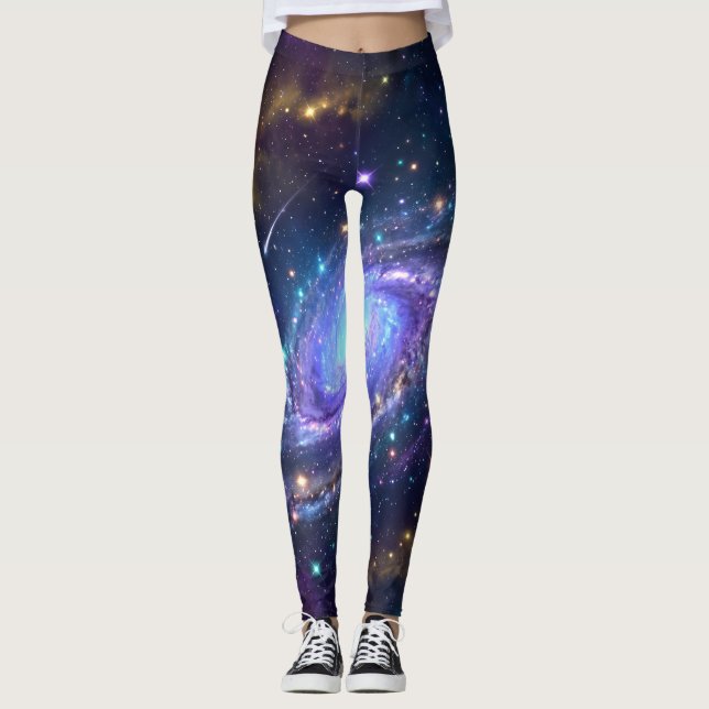 Leggings Galaxie spirale mystique Art de l'espace (Devant)