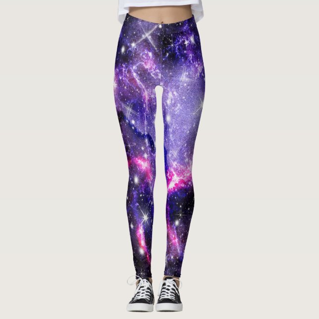 Leggings Galaxie, Univers, Étoiles, Motif cadeau spatial (Devant)