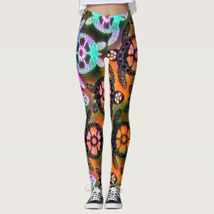 Leggings Galaxy branché Nebula Hawaiian Sea Turtle Dance