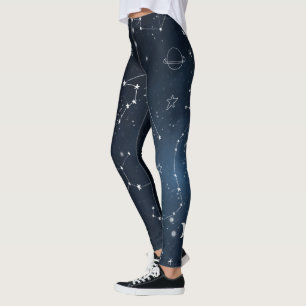 Leggings Galaxy Constellations Sky Astronomy Stars Planètes
