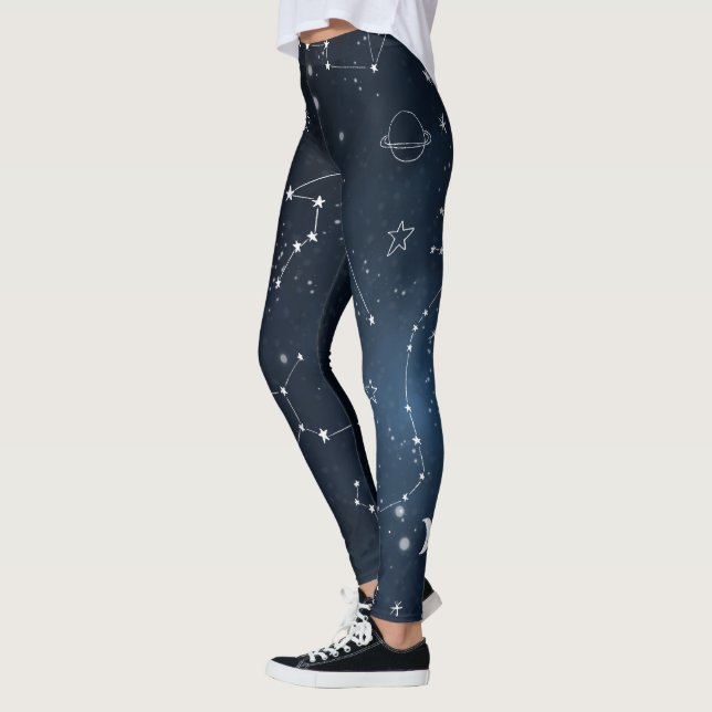 Leggings Galaxy Constellations Sky Astronomy Stars Planètes (Gauche)