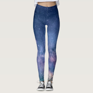 Leggings Galaxy Nebula Yoga Pantalon Espace bleu