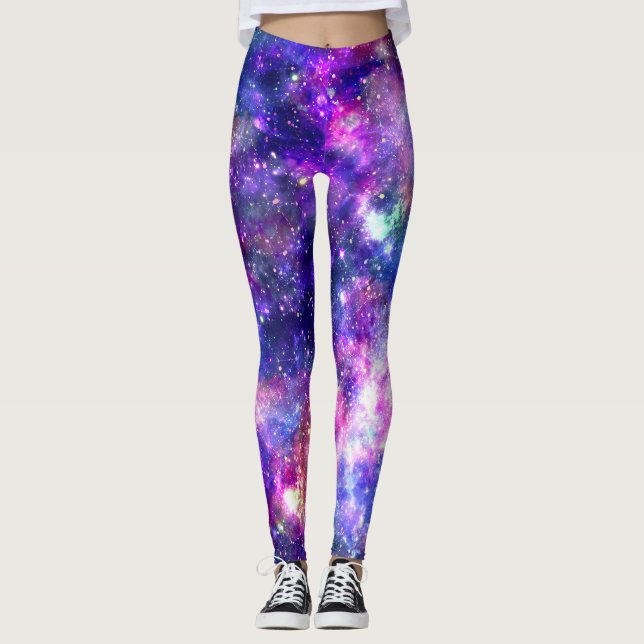 Leggings Galaxy Night Imprimer Design cosmique (Devant)