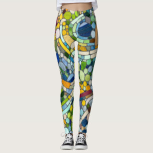 Leggings Galets colorés Art Mosaïque