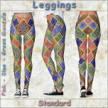 Leggings GAMMES - Design Mandala rose-bleu-jaune-vert<br><div class="desc">Une image dans les tons rose, bleu, jaune et vert (et plus encore) rend ces Leggings standard très colorés. Disponible en cinq tailles pour femmes (XS, S, M, L, XL). Voir la description "A propos de ce produit" ci-dessous pour des informations générales sur le dimensionnement et le produit, L'image couvre...</div>