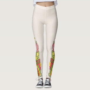 Leggings Gâteau Pour Le Roi; Joyeux Jésus d'anniversaire;No