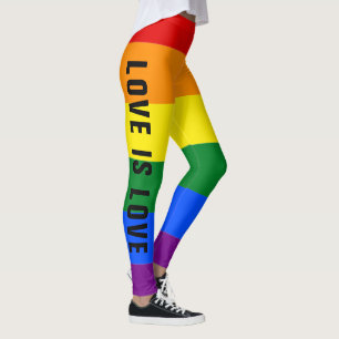 Leggings Gay pride arc-en-ciel couleur LGBT Texte personnal