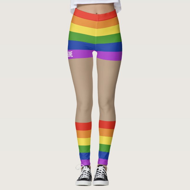 Leggings Gay pride Faux Shorts & Legs (Devant)