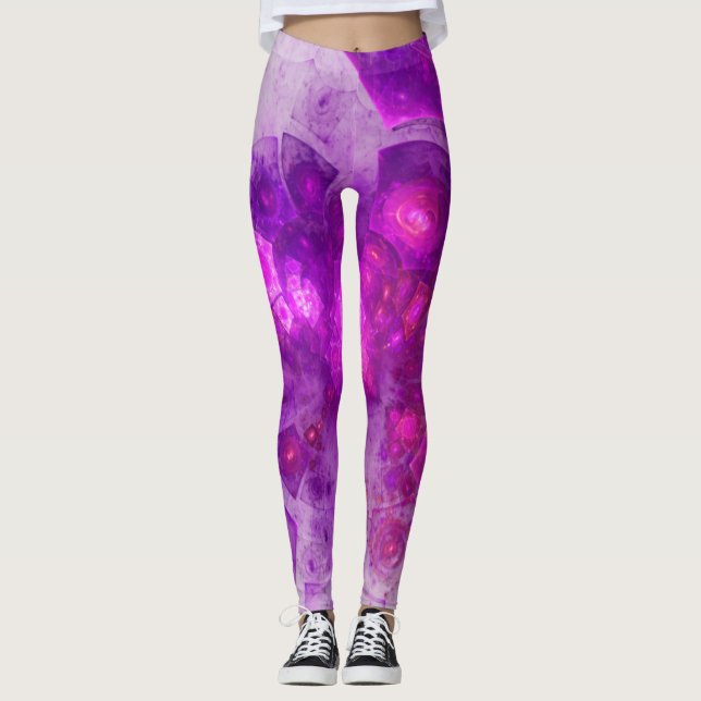 Leggings Gazage de cristal Abstrait géométrique (Devant)