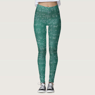 Leggings Geek d'école de tableau de formules de maths