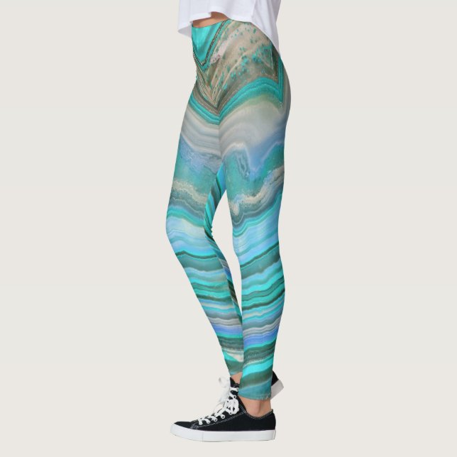 Leggings gemme turquoise (Gauche)