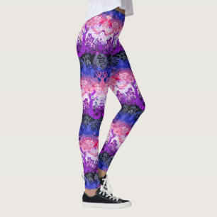 Leggings Genderfluide Dragon Damask - Genderfluide Fierté D