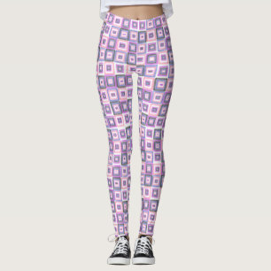 Leggings Genderfluide Fierté Drapeau Art moderne violet ble