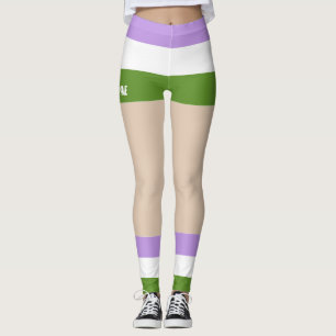 Leggings Genderqueer Pride Faux Shorts & Legs