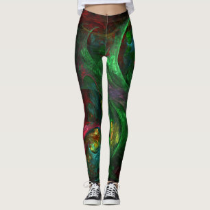 Leggings Genesis Green Art Abstrait