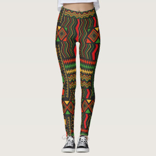 Leggings Géo tribale africaine à la mode Abstraite