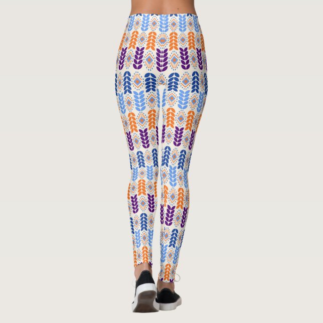 Leggings Géométrie Abstraite : Vibes amérindiennes (Dos)