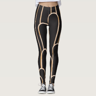 Leggings Géométrie Art Déco : Papier peint or Aquarelle