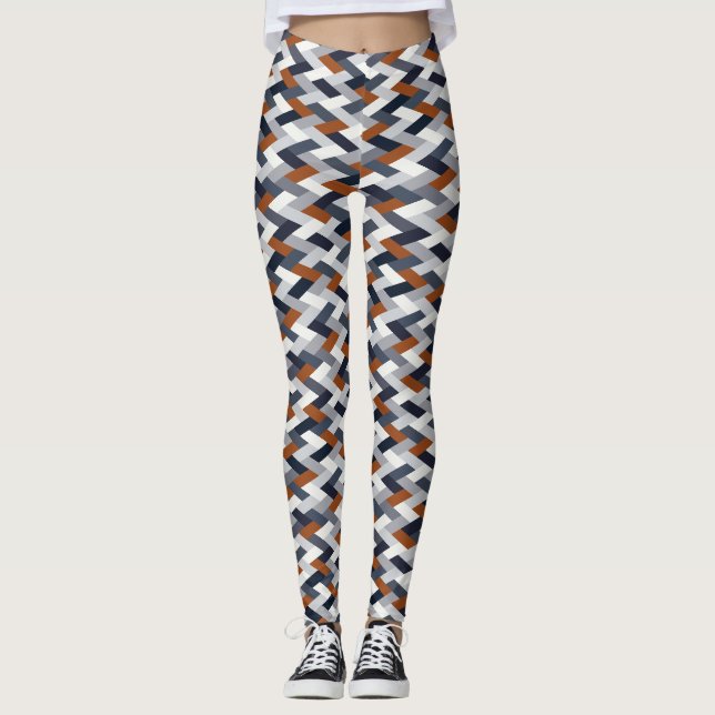 Leggings Géométrie de rouille de la marine VIB C (Devant)
