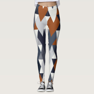 Leggings Géométrie en rouille de la marine II A