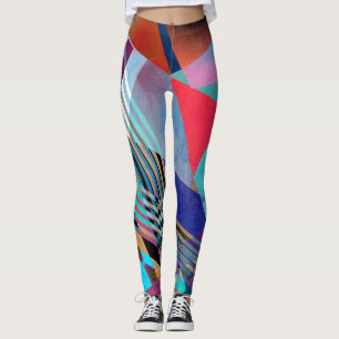 Leggings Géométrie vive : Arrière - plan Abstrait coloré