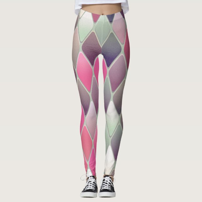 Leggings Géométrique Abstraite (Devant)